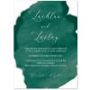 Emerald Green Watercolour Wedding Invitations
