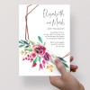 Copper Hexagon Engagement Invitations