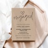 Engagement Invitations Rustic Heart