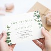 Eucalyptus Christening Invitations - Tree of Life Design
