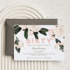 Floral 60th Invitations