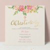 Floral Christening Invitations