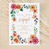 Floral Flowers Engagement Invitations