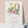 Floral Glitter Birthday Invitations
