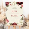 Garden Love Printed Wedding Welcome Sign