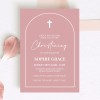Pink Arch Religious Invitations
