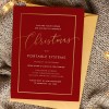 Glamorous Red and Gold Christmas Invitations