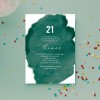 Green Watercolour Invitation