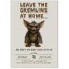 Gremlin Halloween Invitations, a toothy monster under a dripping headline