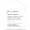 Half Arch Wedding Information Cards