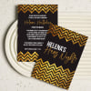 Black and Gold Glitter Hens Night Invitations