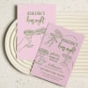 Illustrated Champagne Invitations