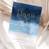 Indigo Gold Wedding Invitations