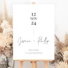 Modern Minimalist Wedding Welcome Sign