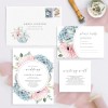 Modern Bouquet Pastel Wedding Invitations