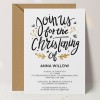 Modern Christening Invitation