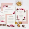 Modern Floral Wedding Invitations