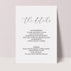 Wedding Detail Information Cards