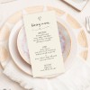 Printed Wedding Menu