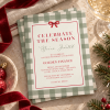 Modern Plaid Christmas Invitations