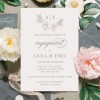 Monogram Engagement Invitations