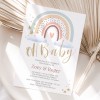 Rainbow Boho Baby Shower Invitations
