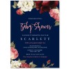 Navy Blue Baby Shower Invitations