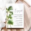 Palm Tree Tropical Engagement Party Invitations