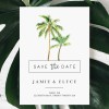 Tropical Save The Date Card Invitations