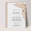 Boho Pampas Wedding Invitations