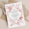 Pink Floral Confirmation Invitations