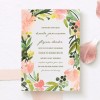 Pink Flower Wedding Invitations