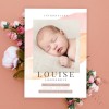 Pink Watercolor Birth Announcement Cards