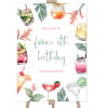 Cocktail Party Sign with watercolour cocktails and tropical leaves on a timber easel