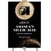 Studio 54 Birthday Party Welcome Sign on a timber easel