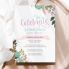 Pretty Foliage Baby Shower Invitations