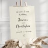 Wedding Welcome Sign Printed Beige