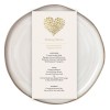 Printed Menus - Gold Heart
