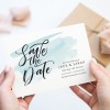 Watercolour Blue Save The Date Cards