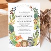 Raccoon Woodlands Baby Shower Invitations