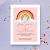 Rainbow Birthday Invitations
