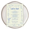 Wedding Menu Retro Blue
