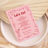 Retro Wedding Menu