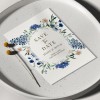 Royal Blue Floral Save The Date