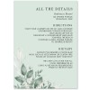 Green Wedding Information Cards