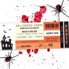 Scary Ticket Halloween Party Invitations