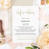 Simple and Elegant Wedding Information Cards