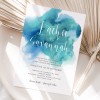 Turquoise Watercolour Wedding Invitations