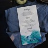 Turquoise Wedding Menus