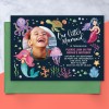 Mermaid Birthday Invitations with Photo